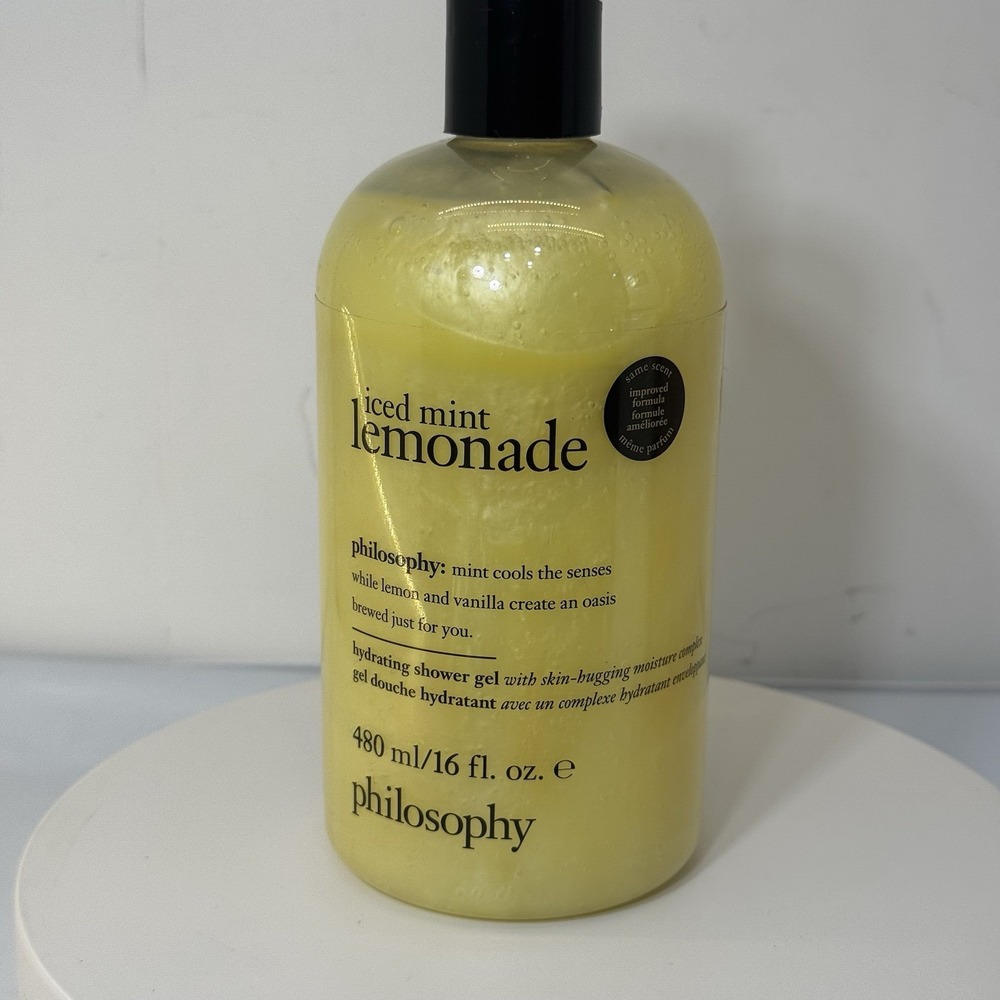 Philosophy Iced Mint Lemonade 3 in 1 Shower Gel, Bubble Bath & Shampoo 16 Fl Oz